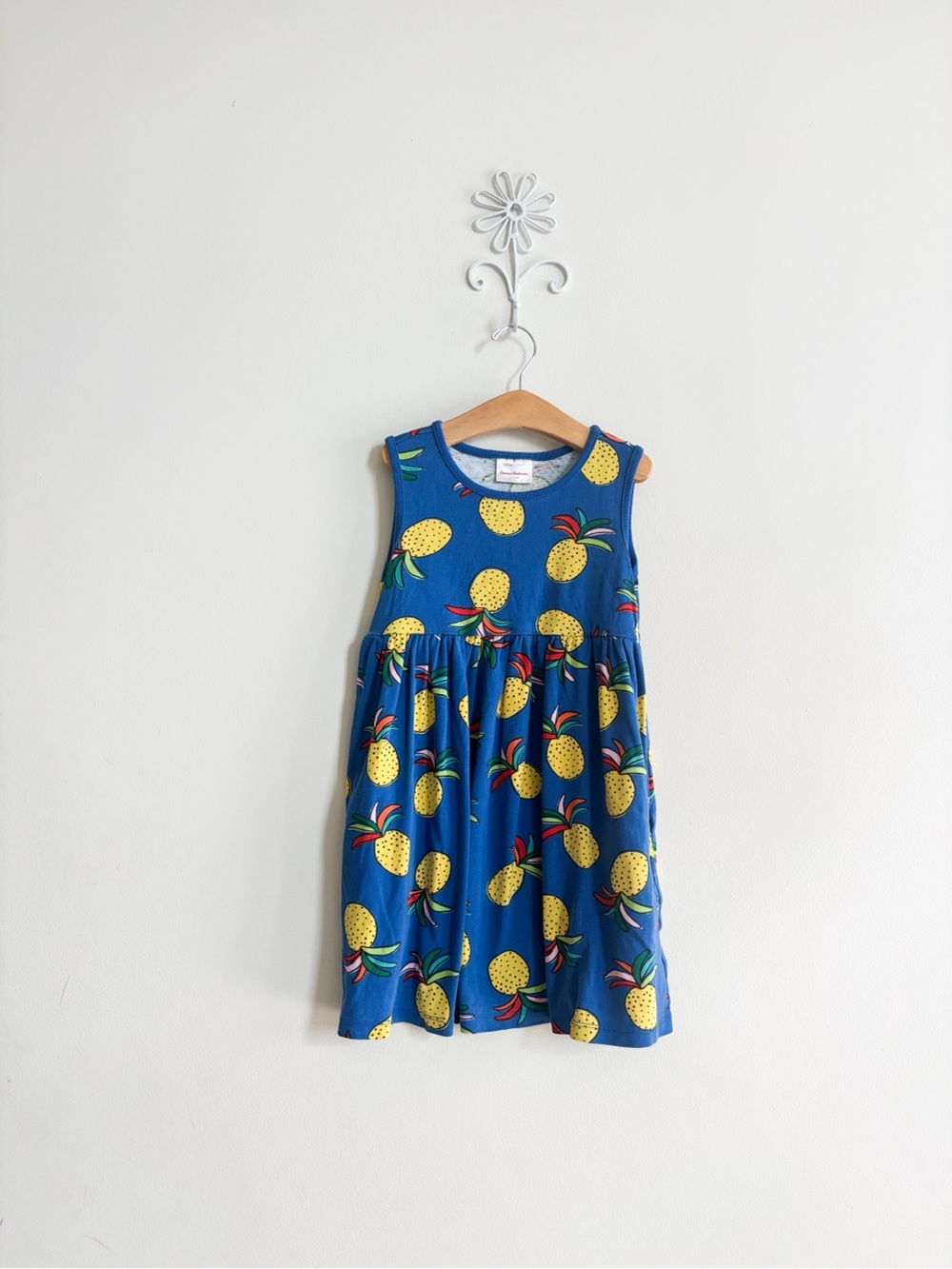 Hanna Andersson Royal Blue Pineapple Print Tank Dress